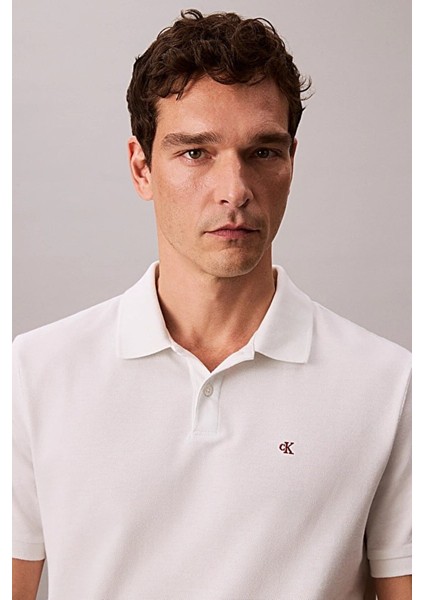 Erkek Ss Casual Pique Classic Polo T-Shirt - Beyaz indirimleri