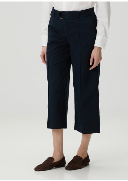 Lacivert Crop Pantolon modelleri