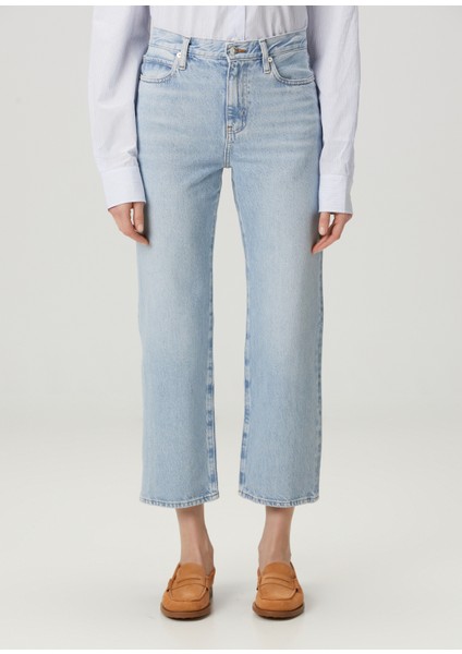Le Jane Mavi Crop Straight Jean Pantolon