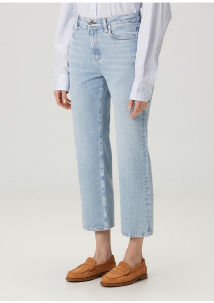 Le Jane Mavi Crop Straight Jean Pantolon