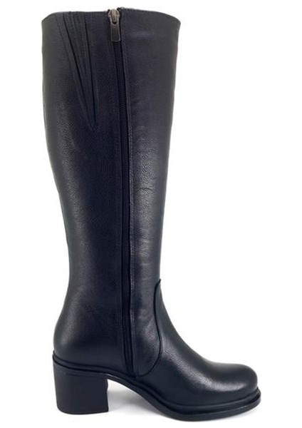 2355002 Waterproof Hakiki Deri Bayan Çizme-Siyah modelleri