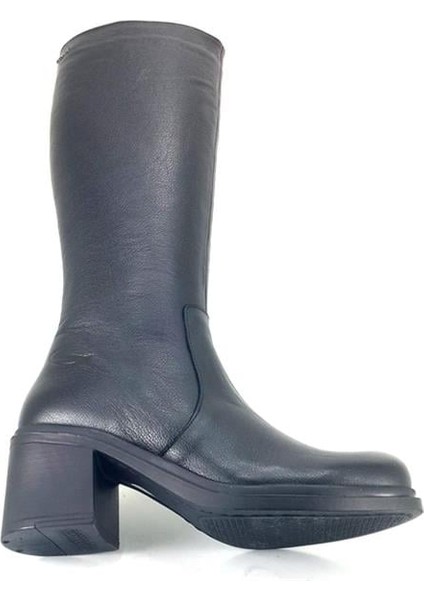 2355002 Waterproof Hakiki Deri Bayan Çizme-Siyah fırsatları