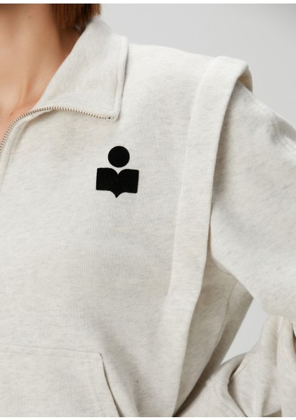 Madilia Ekru Fermuarlı Sweatshirt indirimleri