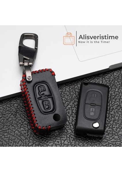 Deri Anahtar Kılıfı (Citroen C1,c2,c3,c4,c5,c6,c8 ile Uyumlu)