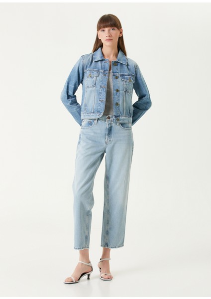 Shrunken Trucker Mavi Denim Ceket