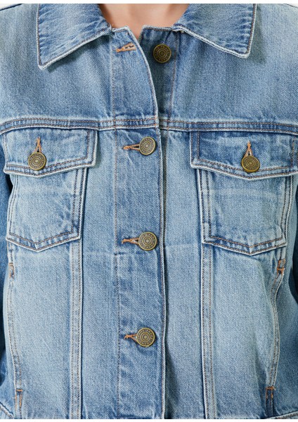 Shrunken Trucker Mavi Denim Ceket