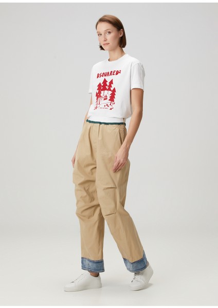 Beyaz Kırmızı Logolu T-Shirt fiyatları