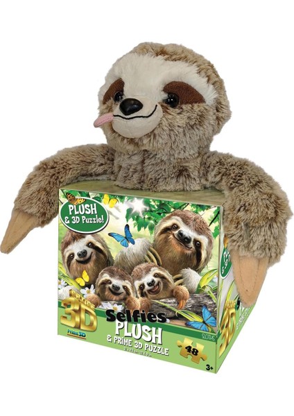 3D Peluş -Howard Robinsn Sloth Selfie ile Bulmaca 3D Bulmaca 48 Adet