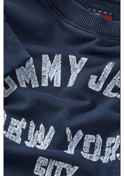 Kadın Bxy Varsity Overdye Bisiklet Yaka Sweatshirt - Lacivert fiyatları
