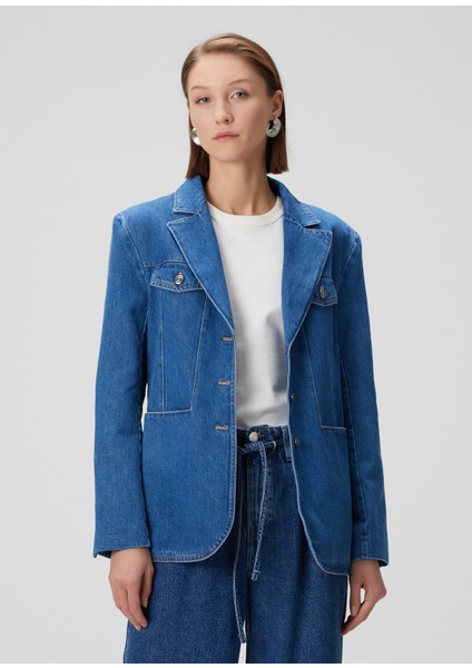 Juskfin Mavi Denim Ceket