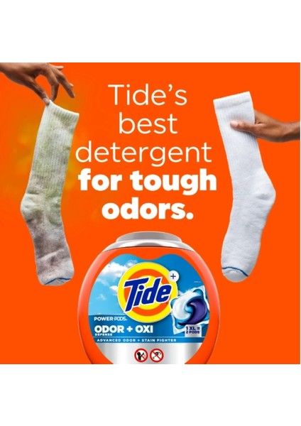 Power Pods Odor + Oxı Defense Advanced Odor + Staın Fıghter 45 Xl Pacs Çamaşır Deterjanı 2,06 kg fırsatları