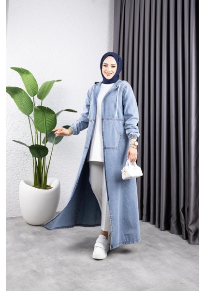 Kadın Fermuarlı Cepli Kar Yıkamalı Kot Kap indirimleri