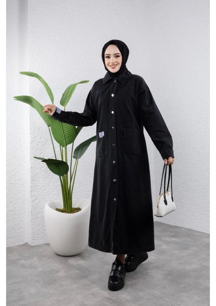 Kadın Düğmeli Uzun Kot Kap fiyatları