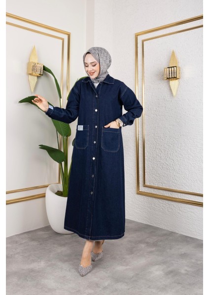 Kadın Düğmeli Uzun Kot Kap fırsatları