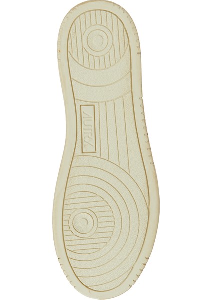 Turuncu Beyaz Erkek Deri Sneaker