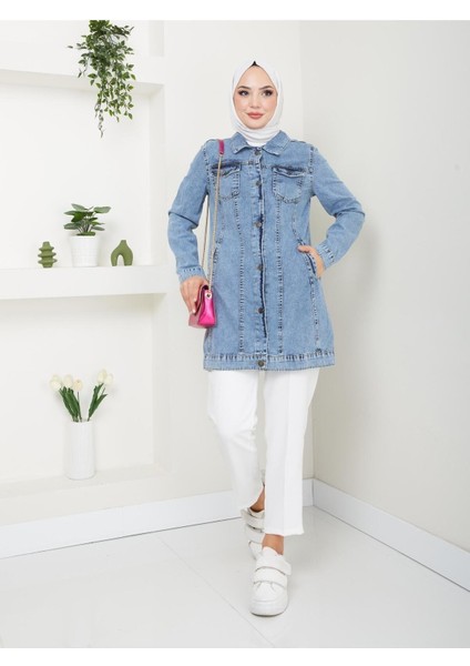 Kadın Düğmeli Kot Ceket fiyatları