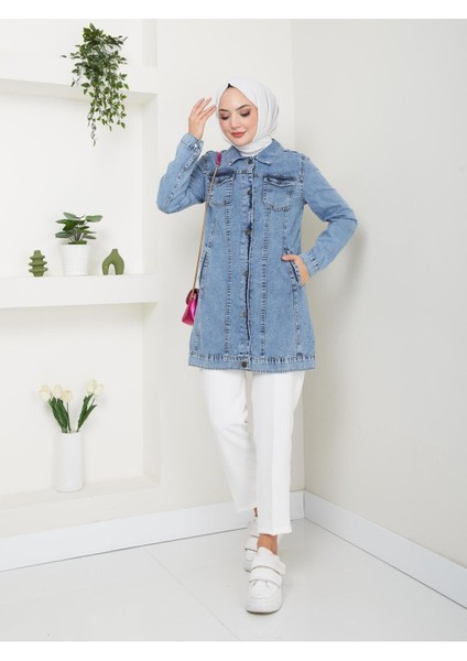 Kadın Düğmeli Kot Ceket fırsatları