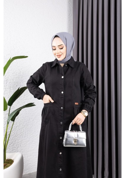 Kadın Düğmeli Torba Cepli Gabardin Kap indirimleri