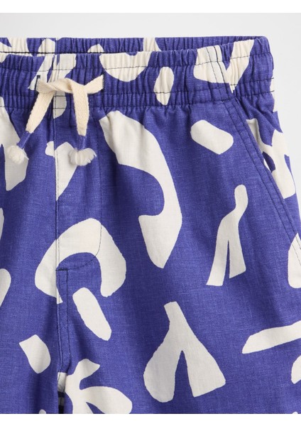 Erkek Çocuk Koyu Mavi Keten Karışımlı Relaxed Şort fiyatları