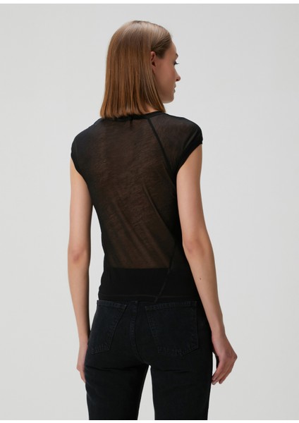 Siyah Transparan T-Shirt
