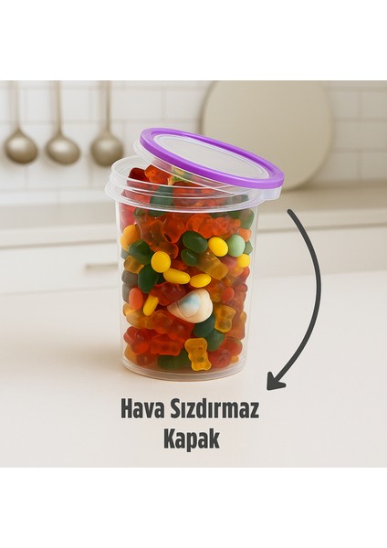Vidalı Kapaklı Contalı Derin Saklama Kabı - 0,6 Litre - Tekli Hava Sızdırmaz Saklama Kutusu