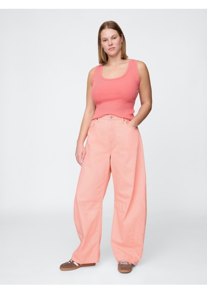 Kadın Mercan High Rise Horseshoe Jean Pantolon fırsatları