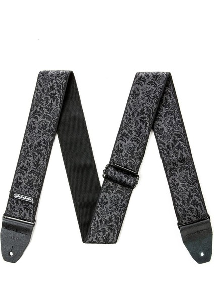 D6714 Jacquard Black Thistle Gitar Askısı
