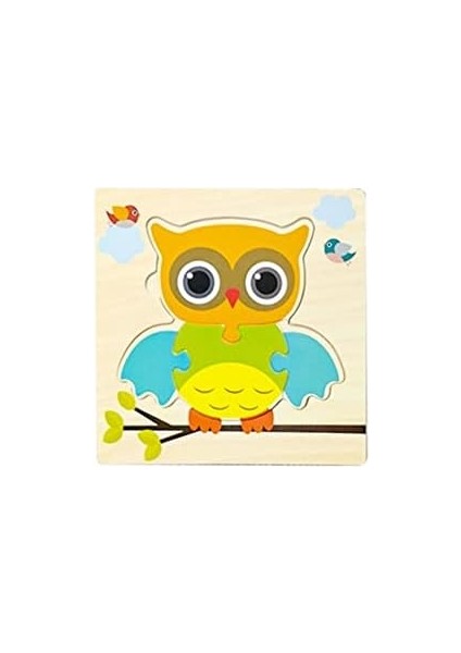 Eğitici Hayvanlar Büyük Puzzle Set(Baykuş)