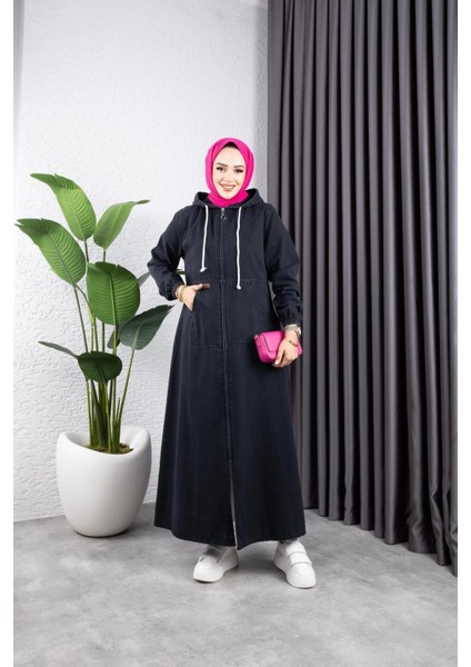 Kadın Fermuarlı Cepli Kar Yıkamalı Kot Kap modelleri