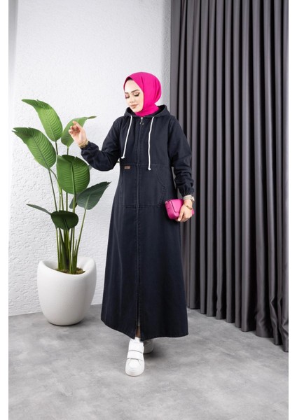 Kadın Fermuarlı Cepli Kar Yıkamalı Kot Kap fırsatları