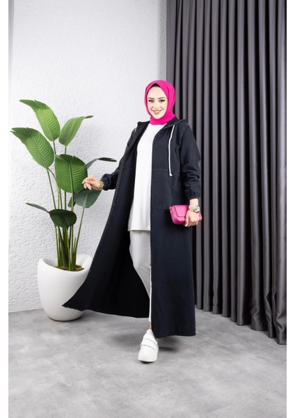 Kadın Fermuarlı Cepli Kar Yıkamalı Kot Kap indirimleri