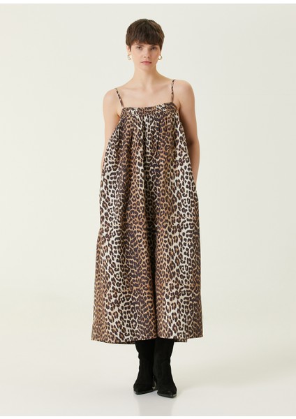 Leopar Desenli Midi Elbise fiyatları