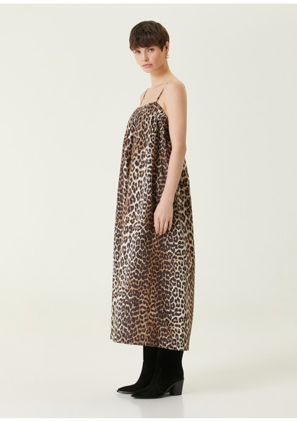 Leopar Desenli Midi Elbise modelleri