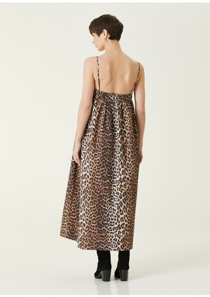 Leopar Desenli Midi Elbise indirimleri
