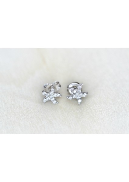 925 Ayar Gümüş Küpe Deniz Yıldızı