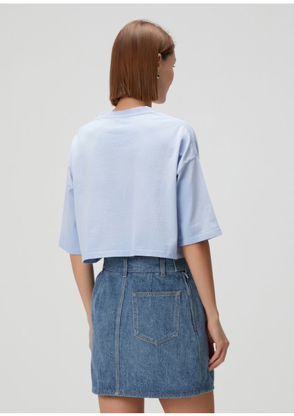 Mavi Logolu Crop T-Shirt fırsatları