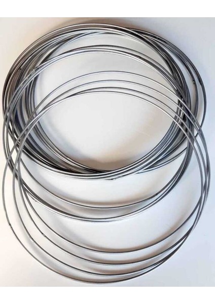 Hobby Craft 3lü 30CM Metal Halka, 4 Mm, Makrome, Dıy Dekorasyon, Duvar Süsü Çemberi