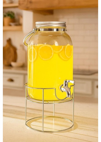 Crystal - Metal Standlı Cam Sebil 3.5l