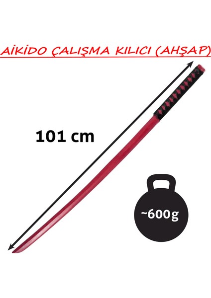Aikido Ahşap Çalışma Kılıcı Bokken 101 cm
