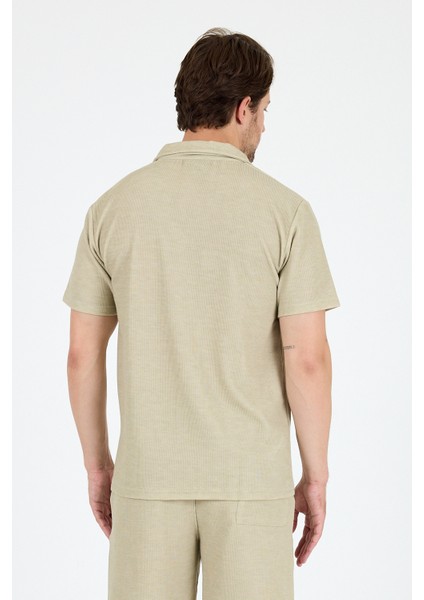 Erkek Kapris Polo Yaka Kısa Kollu T-Shirt – Rahat Kalıp, Nefes Alan Kumaş Erkek T-Shirt 7918 indirimleri