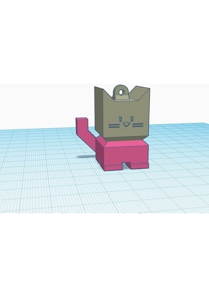 Cali Cat Anahtarlık Vida Kutusu (Sadece Plastik Aparattır) 3D