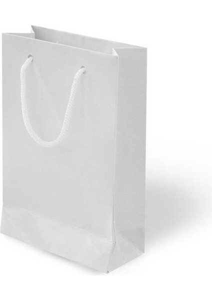 Beyaz Karton Çanta 14X17CM Pakette 25AD.