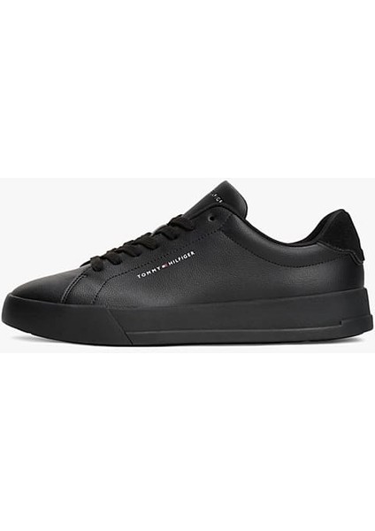 Erkek Pebble Grain Court Sneakers - Siyah fiyatları