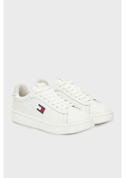 Logolu Deri Sneaker Ayakkabı Bayan Ayakkabı EN0EN02815 Ybl fiyatları