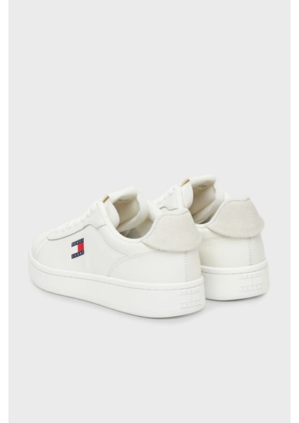 Logolu Deri Sneaker Ayakkabı Bayan Ayakkabı EN0EN02815 Ybl modelleri