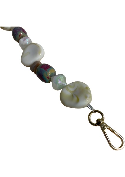 Akrilik Boncuklu Çanta Sapı 37 cm B7T modelleri