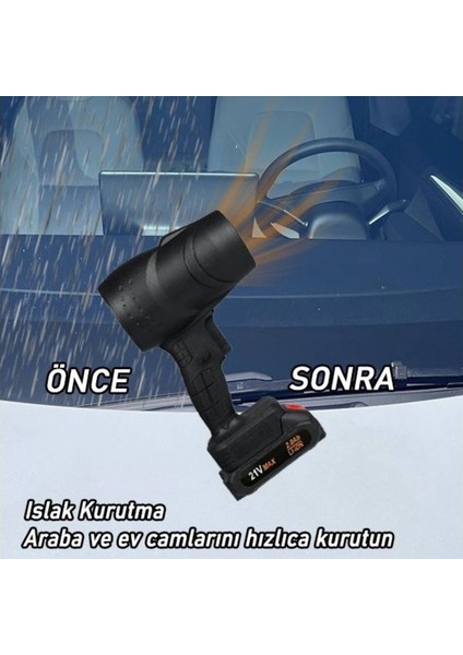 Jet Turbo Hava Üfleyici Fan, Yaprak Üfleme, Araba ,cam ,balkon Su Lekelerini Yağmur Suları Kurulama Fanı