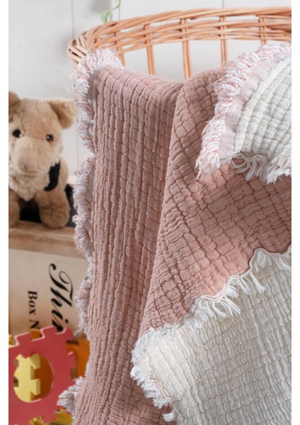 Dream Dolgulu Müslin Bebek Battaniyesi Somon fiyatları