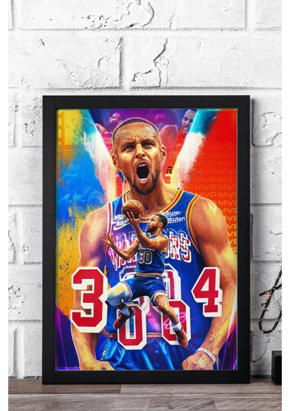 Stephen Curry Çerçeveli Tablo - Basketbol Nba Posteri Tablo