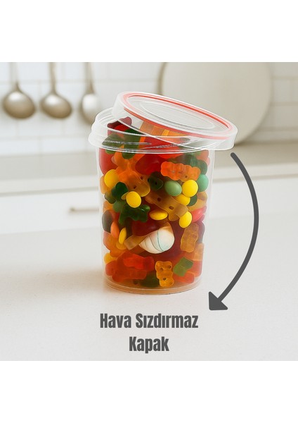 Vidalı Kapaklı Contalı Derin Saklama Kabı - 0,6 Litre - Tekli Hava Sızdırmaz Saklama Kutusu